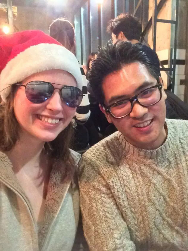 Christmas dinner the day after LASIK.