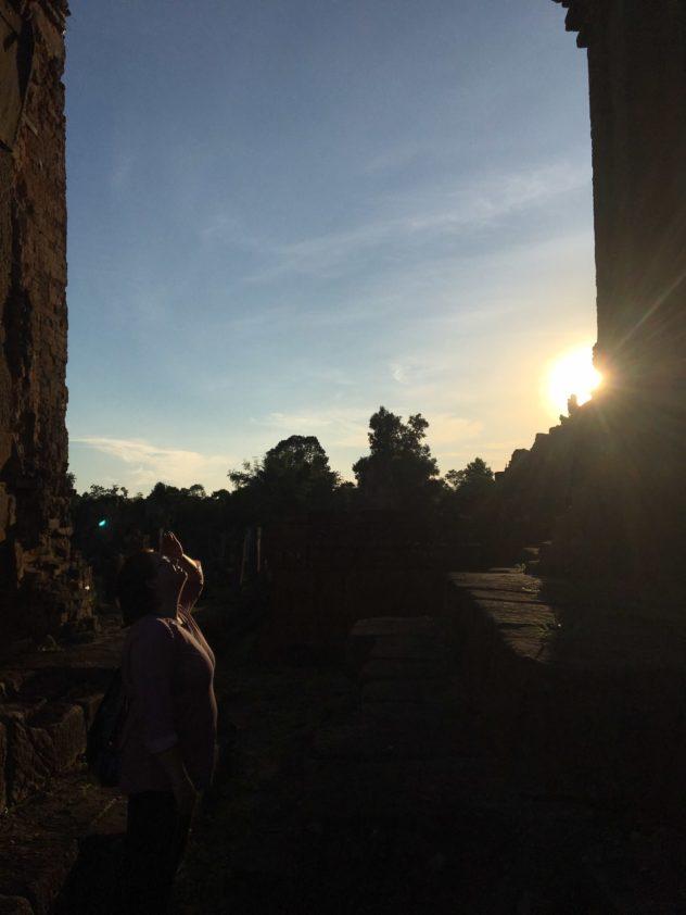 Angkor Wat Path Cambodia Siem Reap Pre Rup Sunset Temple