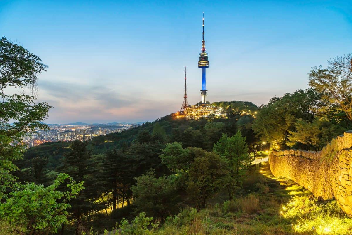The beautiful Namsan Tower from afar.