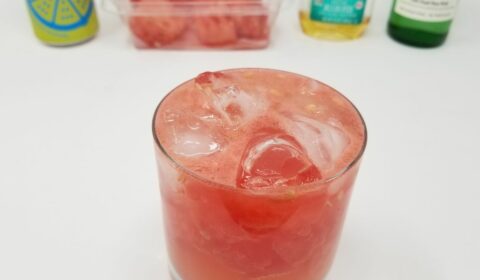 A glass of soju cocktail.