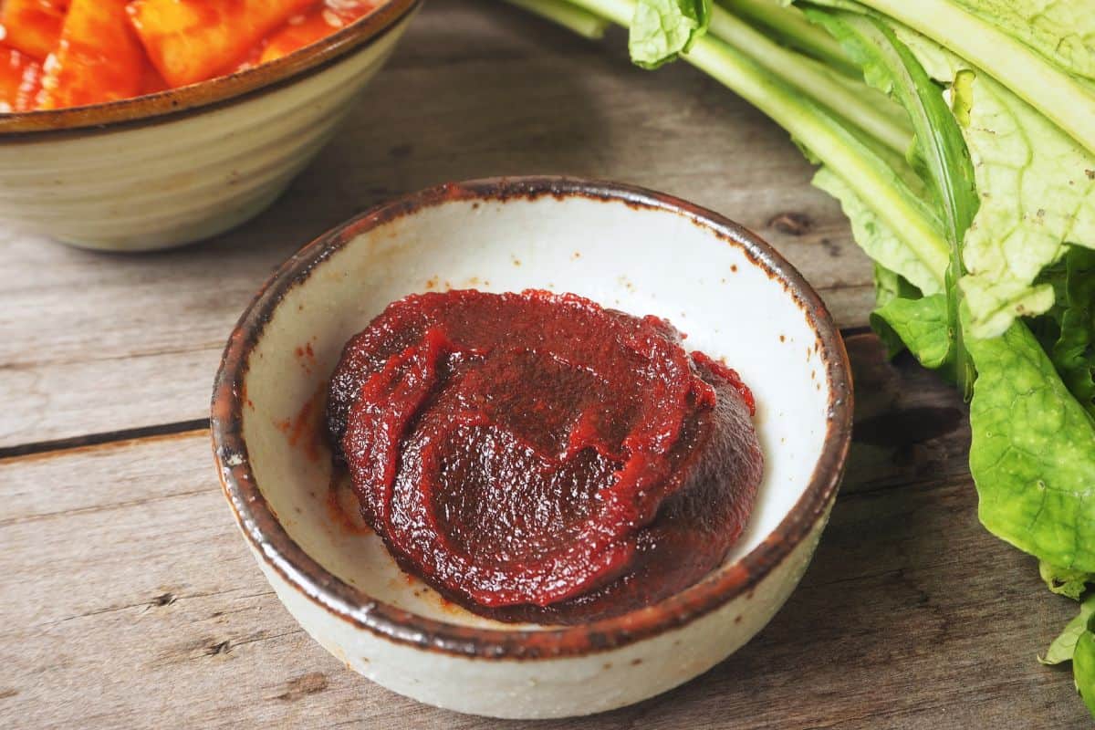 gochujang paste in a bowl.