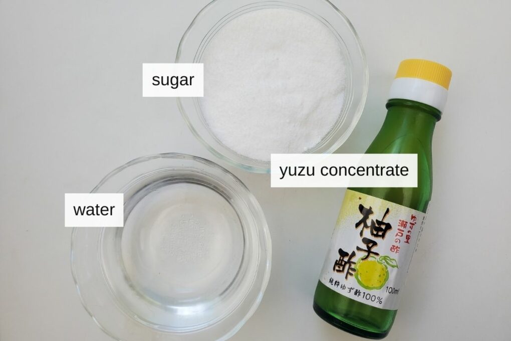 yuzu simple syrup recipe ingredients