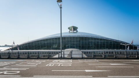 Outside of Incheon International Airport, South Korea.