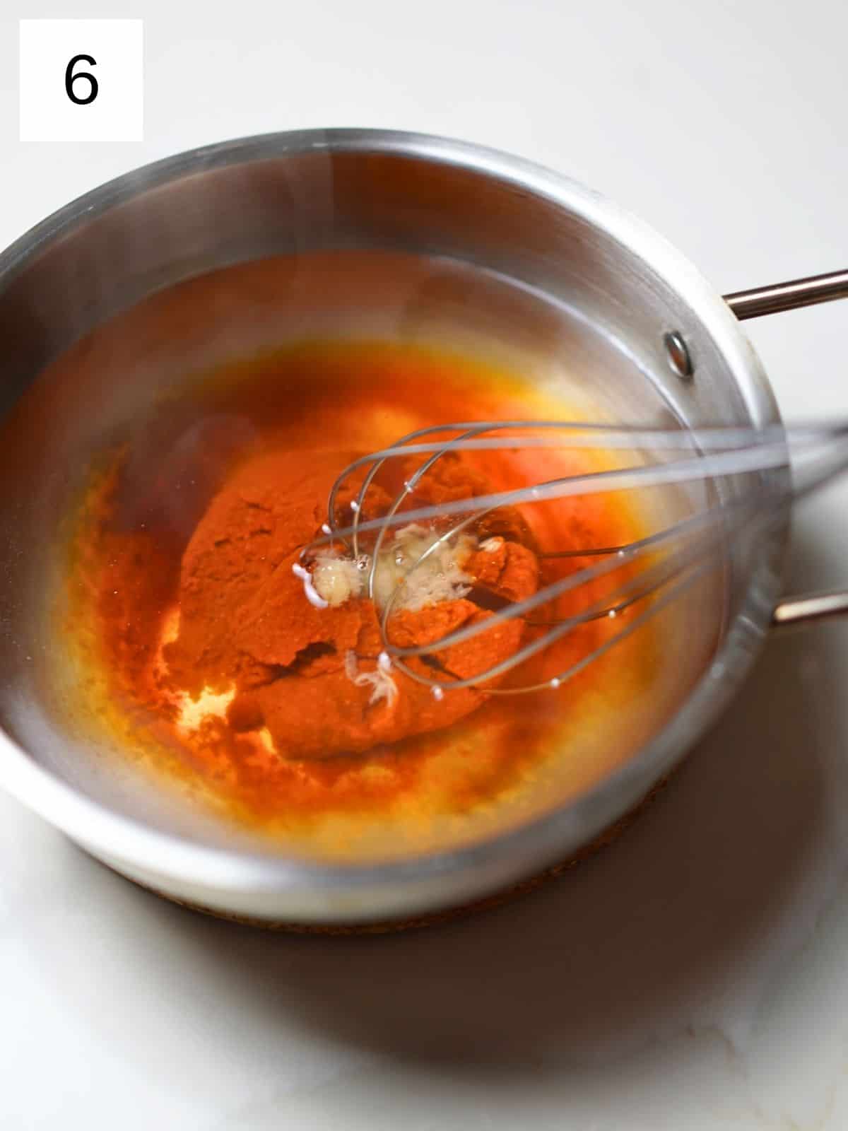 Cooking rabokki.