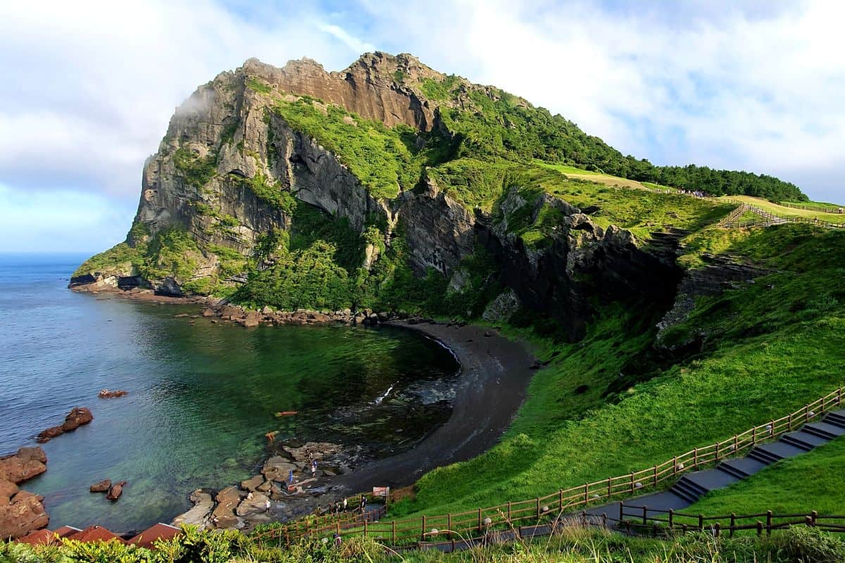 Jeju island sunrise mountain, Korea.