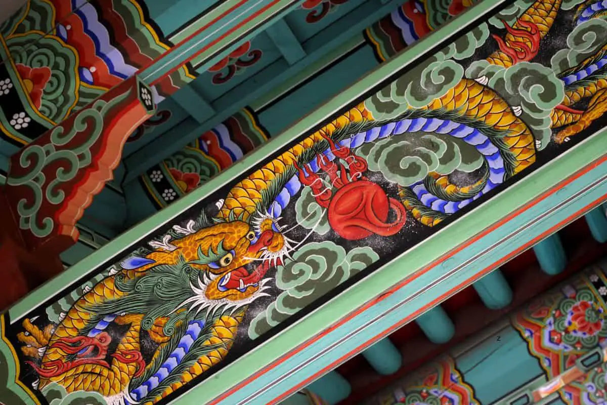 Traditional Korean Temple Decoration.