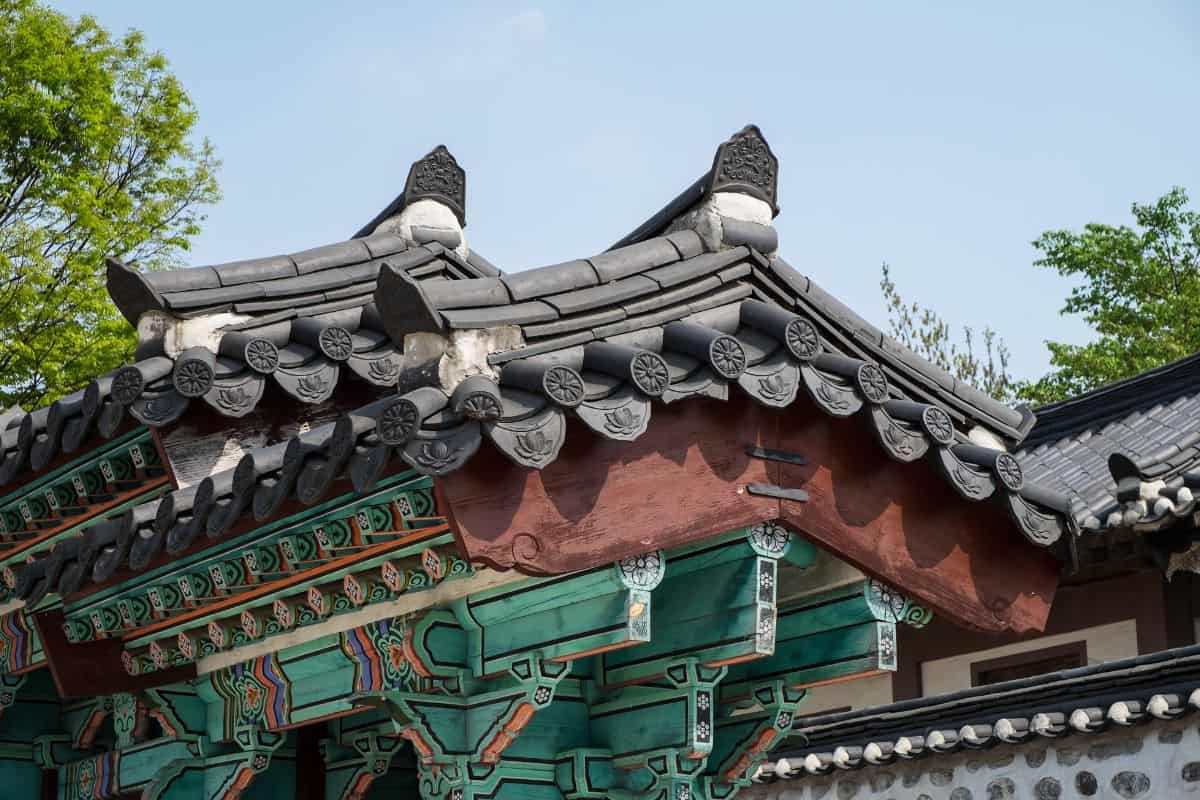 A hanok house in South Korea.