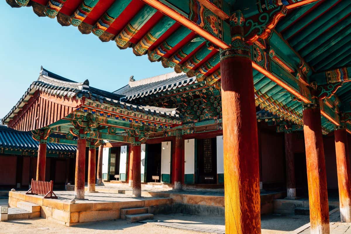 Outside of Gyeonggijeon Shrine, Jeonju, South Korea.