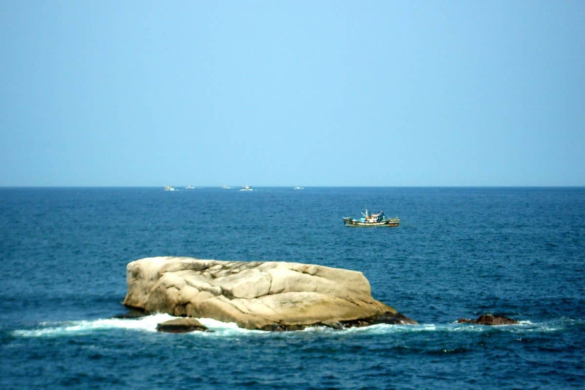 Rock formation in Naksan Beach, South Korea.