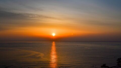 Viewing sunset from mount Seorak, South Korea.
