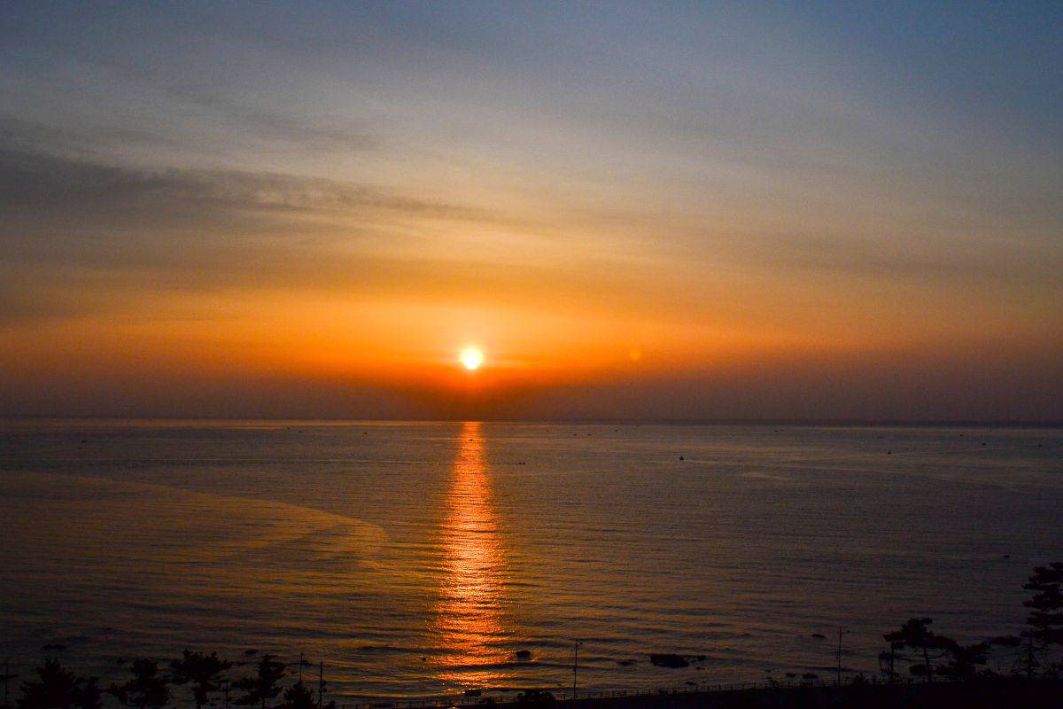 Viewing sunset from mount Seorak, South Korea.