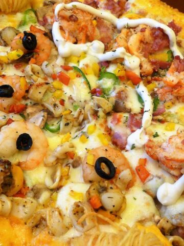 A Korean specialty pizza.