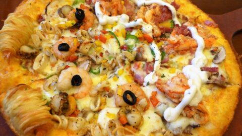 A Korean specialty pizza.