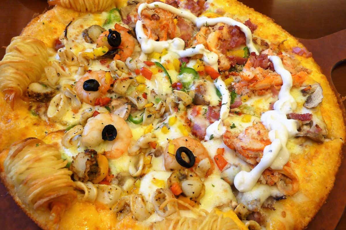 A Korean specialty pizza.