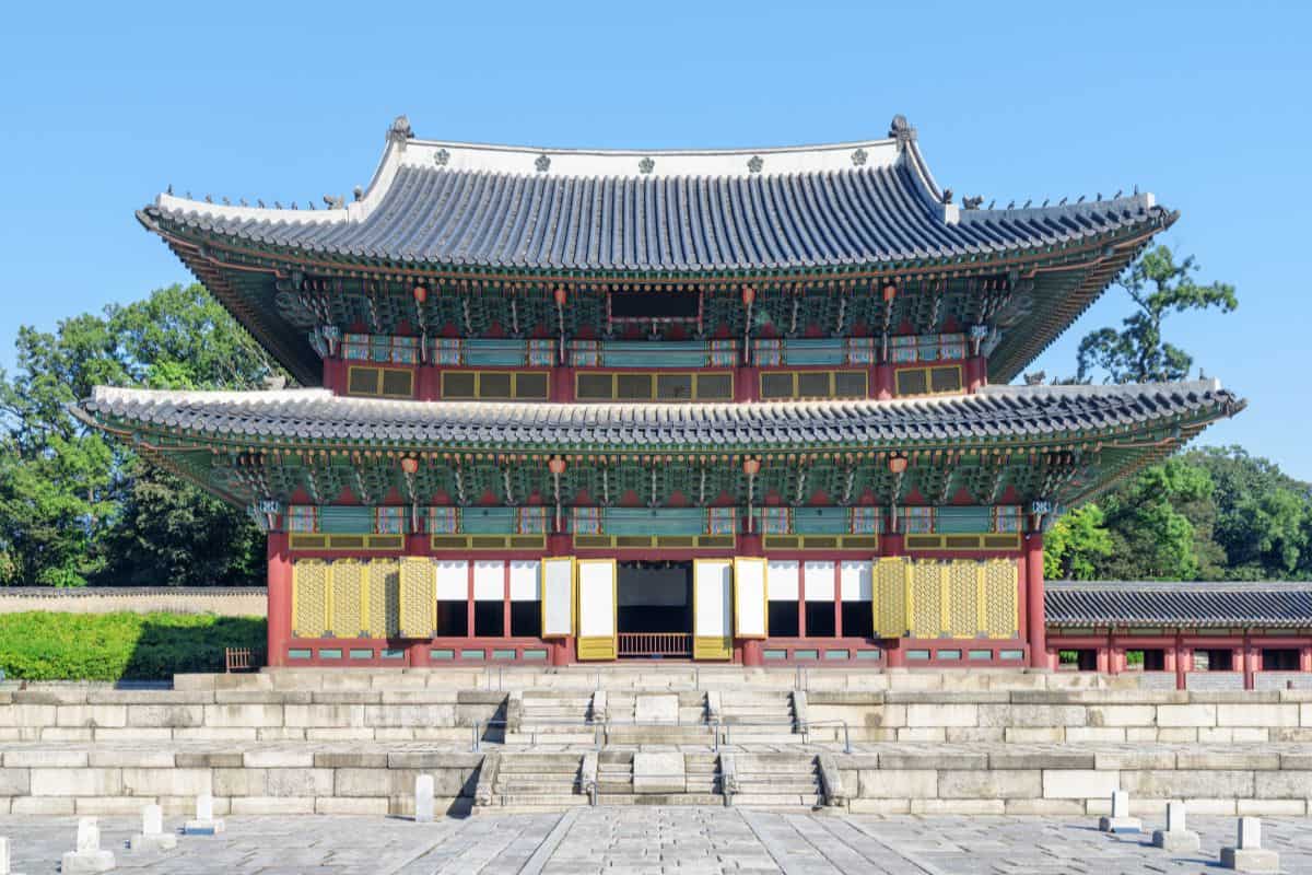 Injeongjeon Hall of Changdeokgung Palace in Seoul.