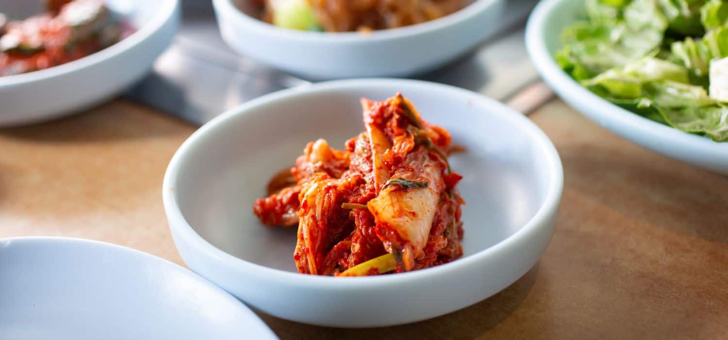 Kimchi as a side dish.