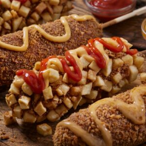 Korean corn dogs.
