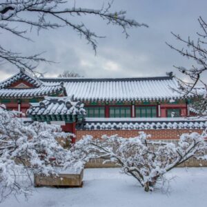 Gyeongbokgung Palace in winter of Seoul,South Korea.