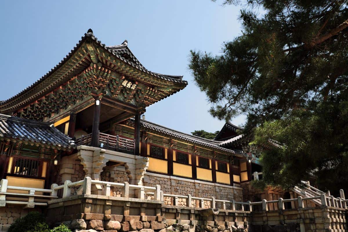 Bulguksa Temple in Gyeongju during the day, South Korea.