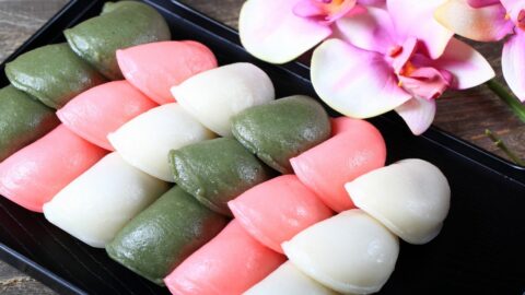 Colorful Korean rice cakes.