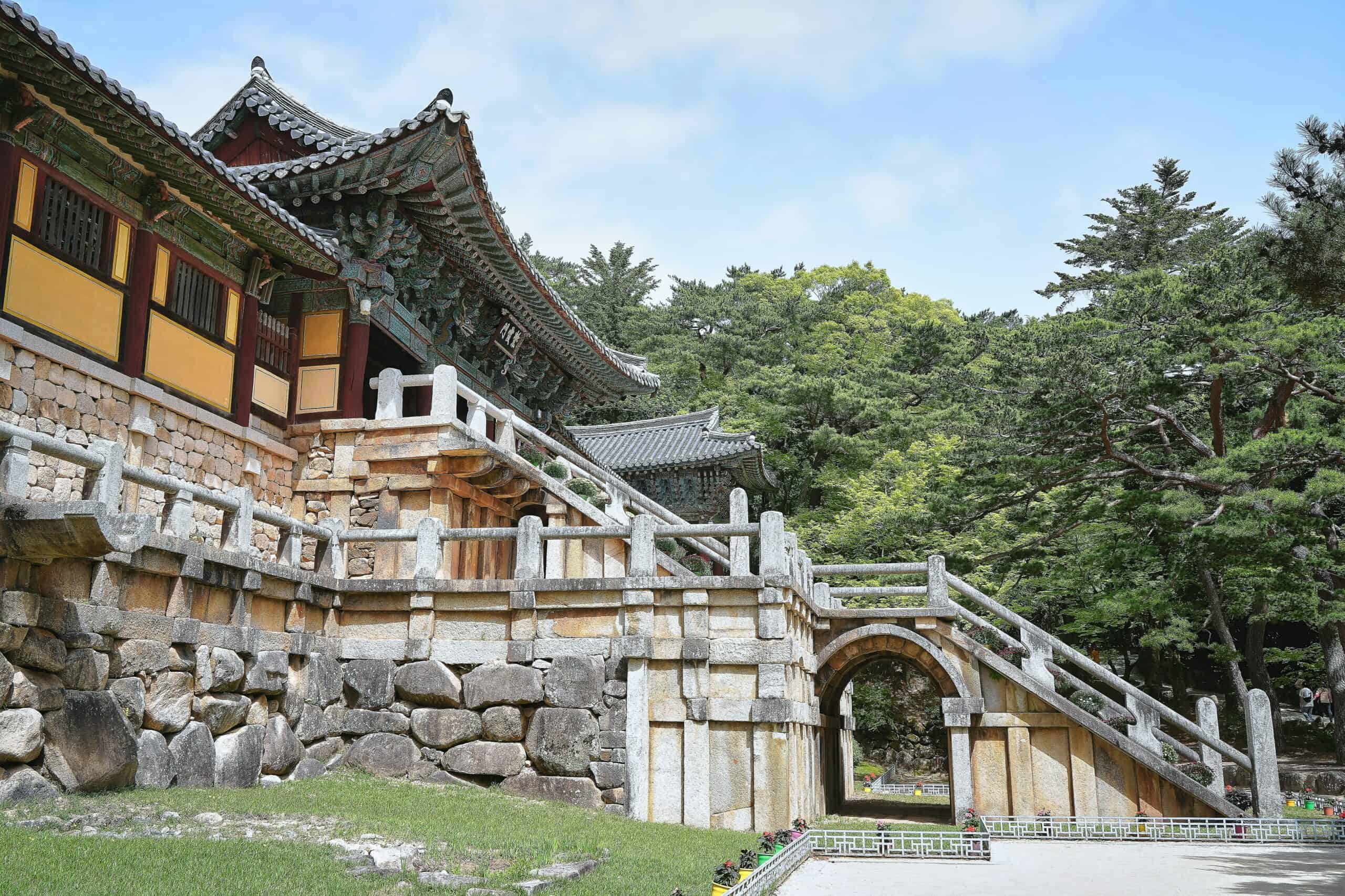 Bulguksa Temple in Gyeongju during the day, South Korea.