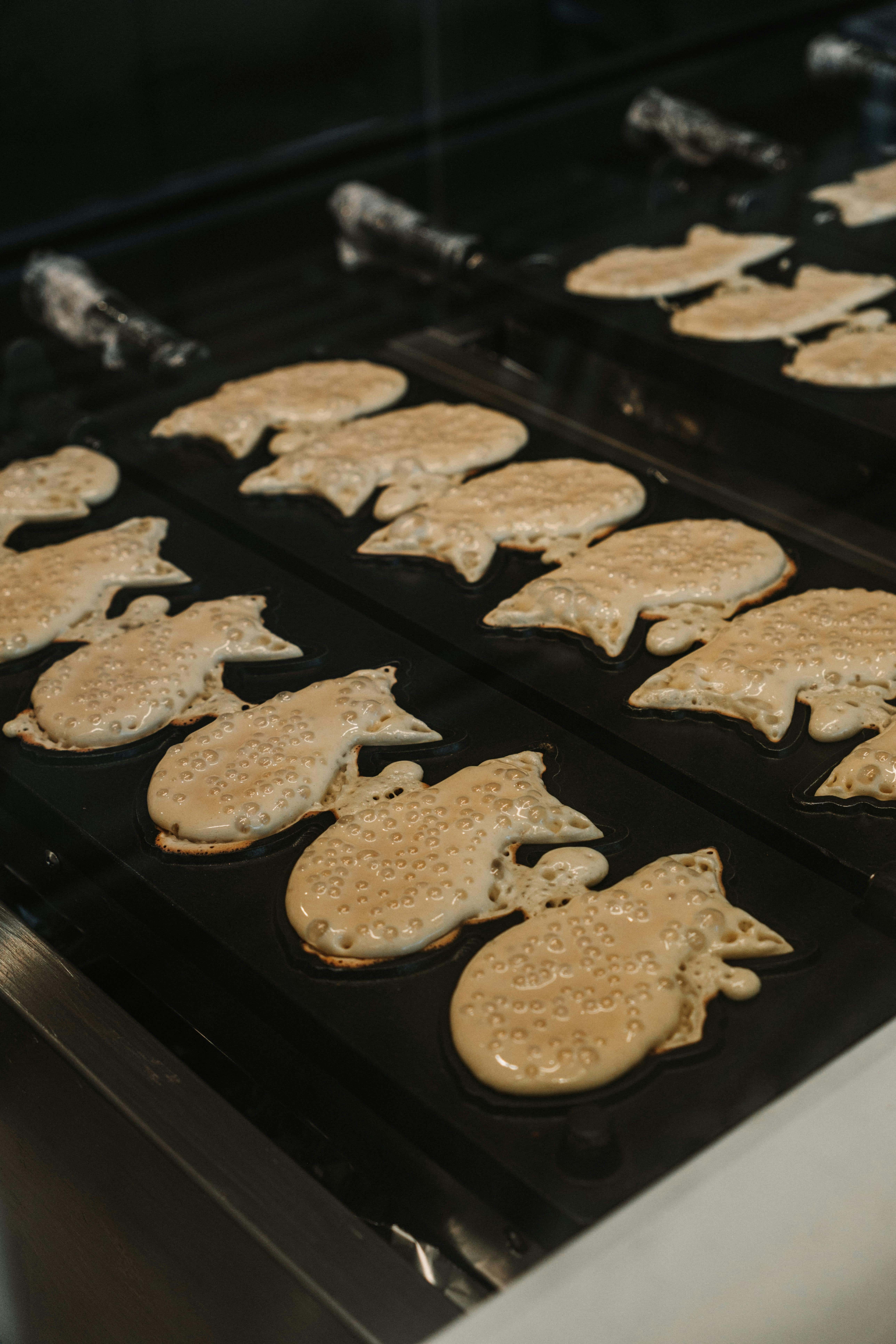 fish-shaped cakes.