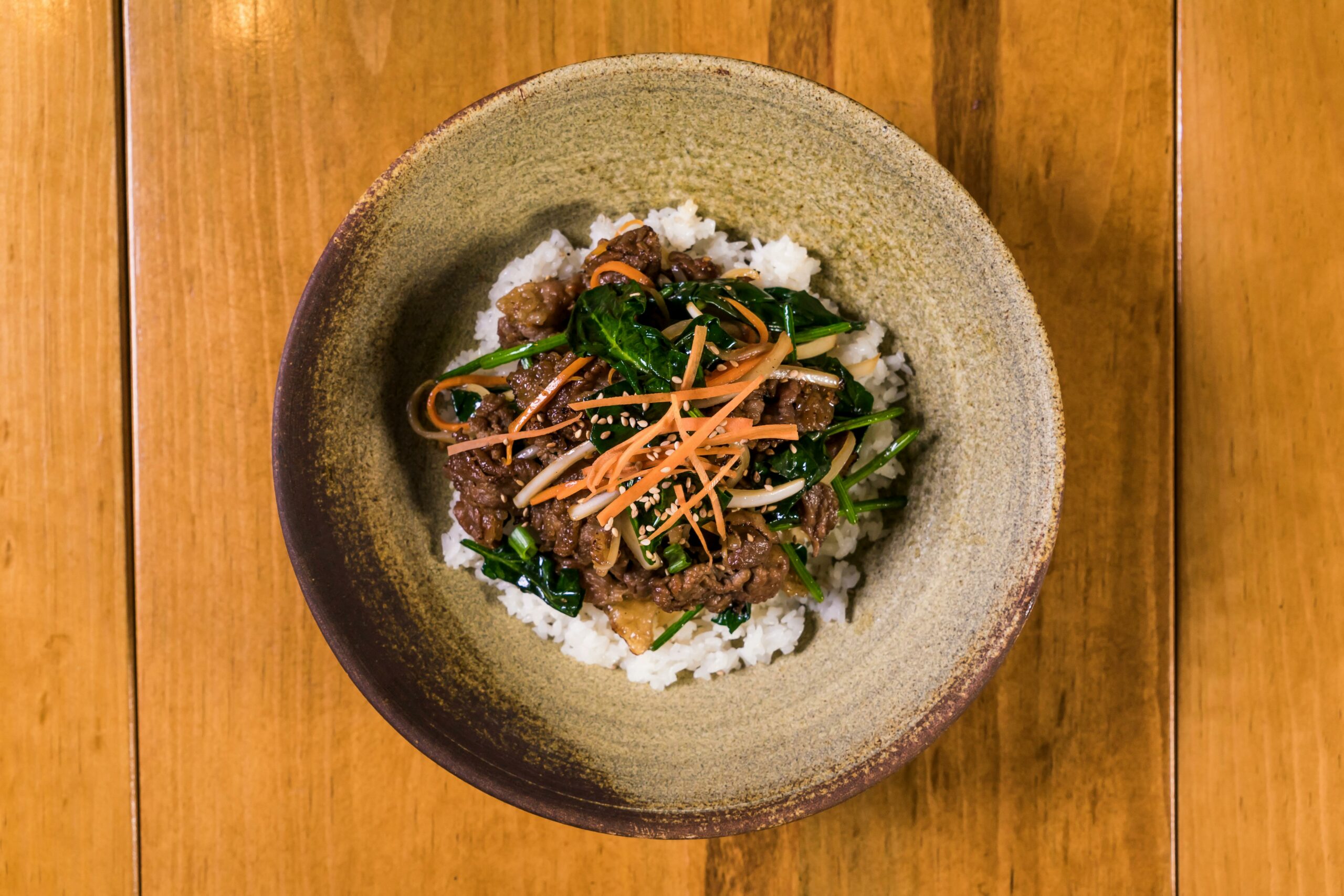 Bulgogi rice bowl.