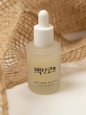 Korean skincare bottle.