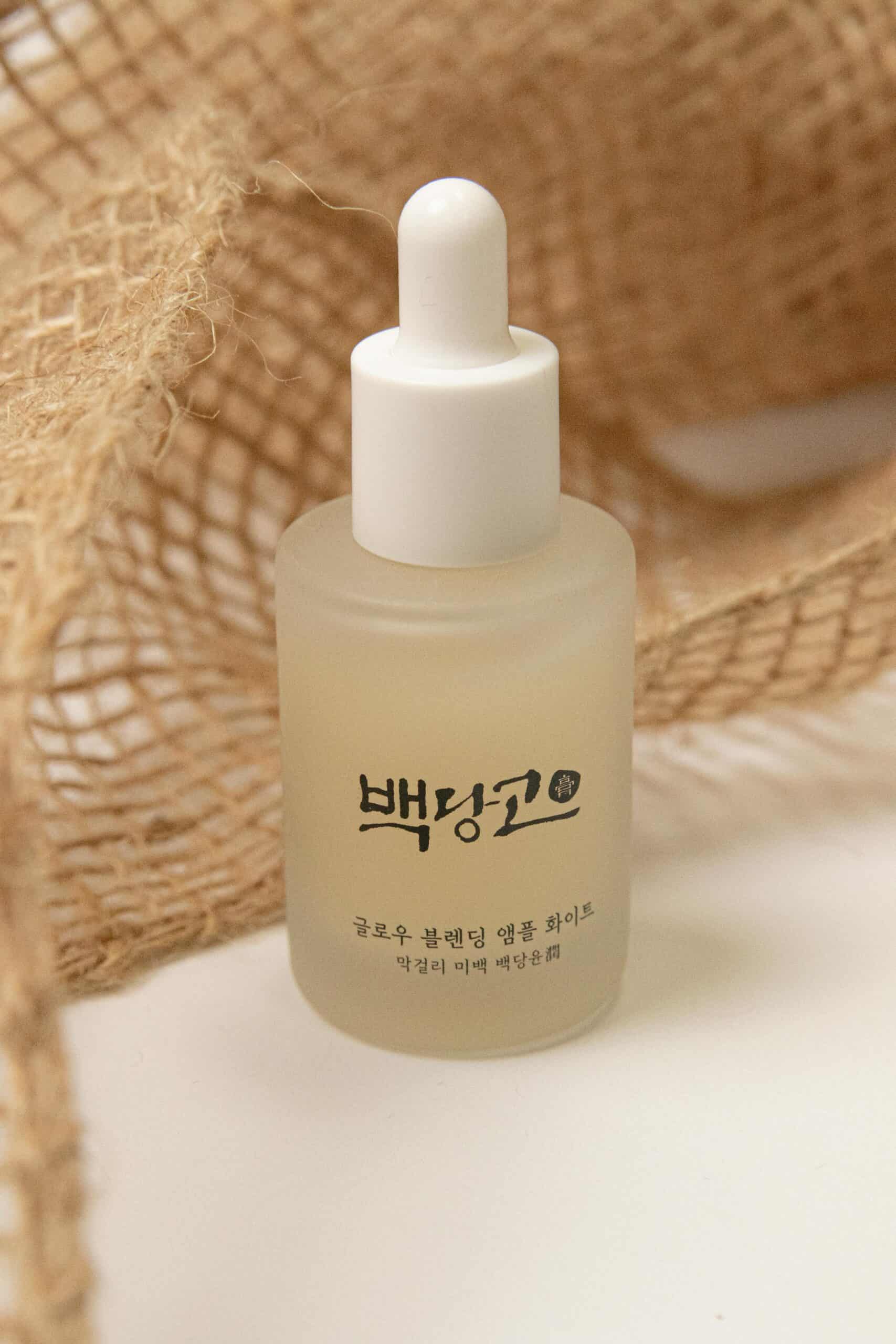 Korean skincare bottle.