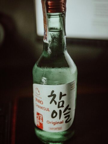 A bottle of Jinro soju.