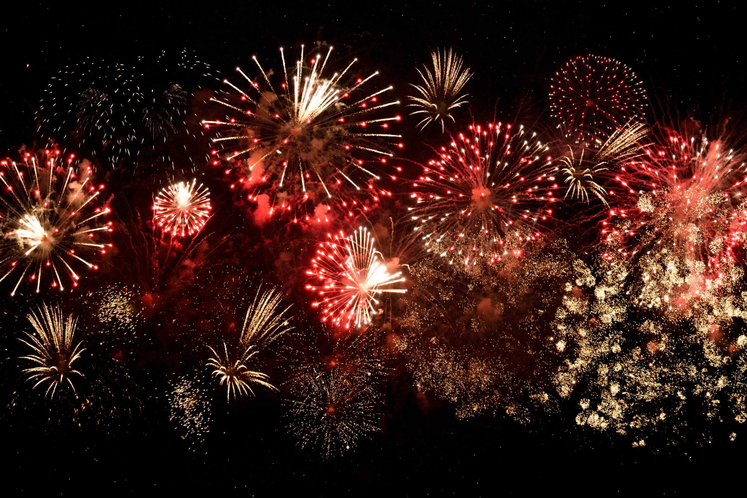 Bright fireworks. 