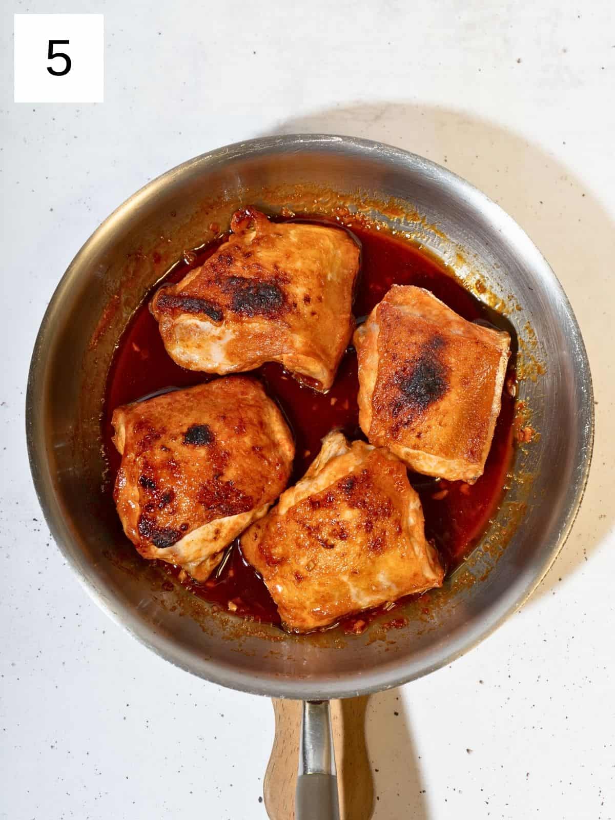 Baked chicken thighs.
