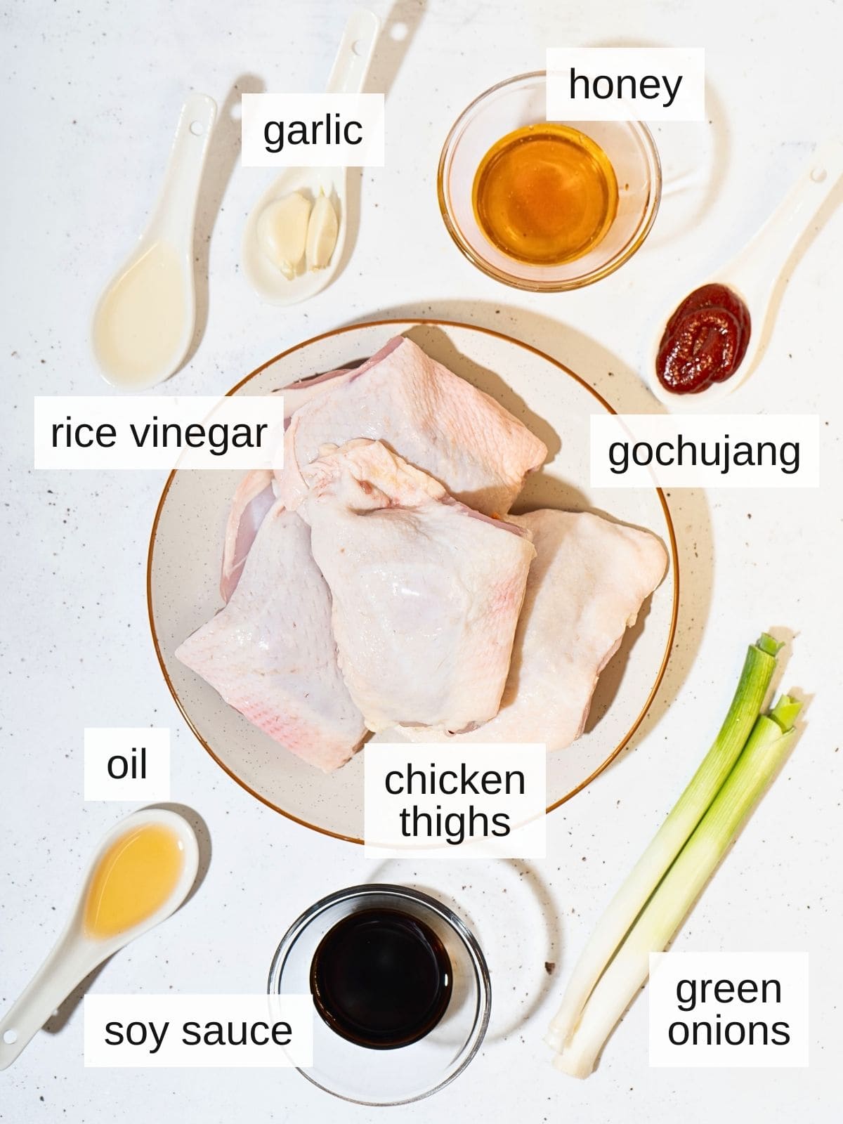 Gochujang chicken thigh ingredients.