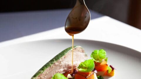 Elegant Korean cuisine with modern presentation.