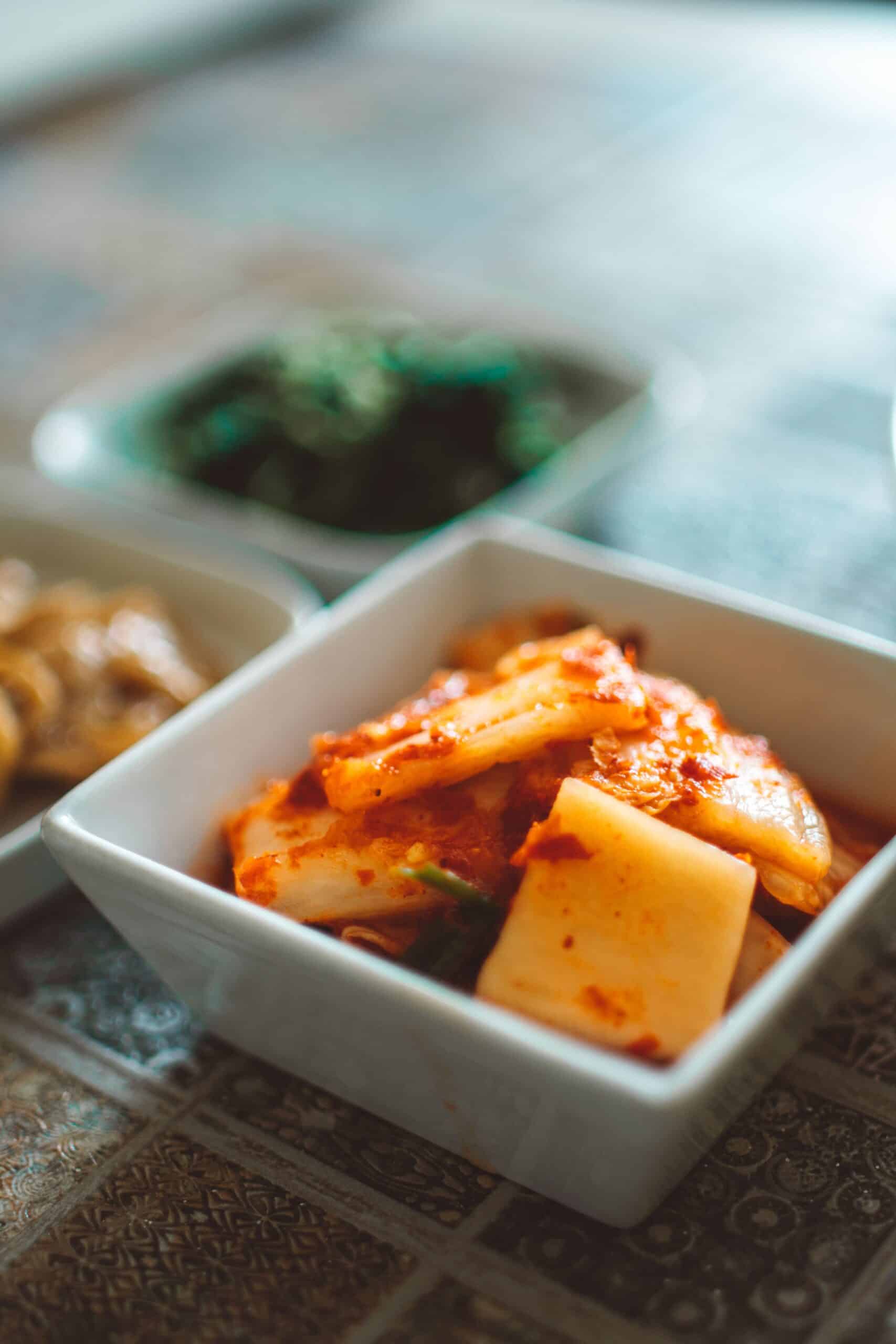 Bowl of Korean kimchi representing the kimjang kimchi-making season